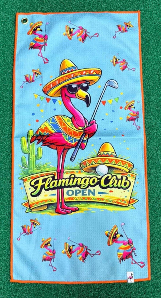 Custom Flamingo Club Open Towel