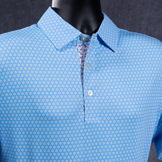 Women’s Blue Flower Polo