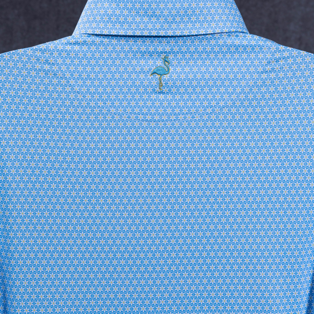 Women’s Blue Flower Polo