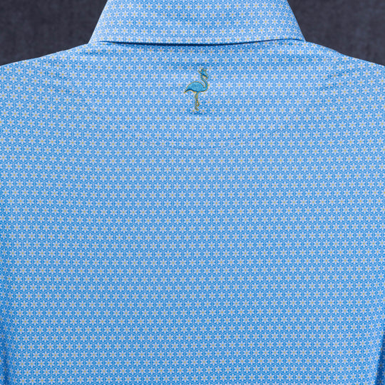 Women’s Blue Flower Polo