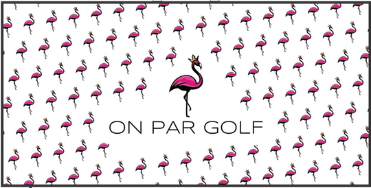 ON PAR GOLF FLAMINGO TOWEL