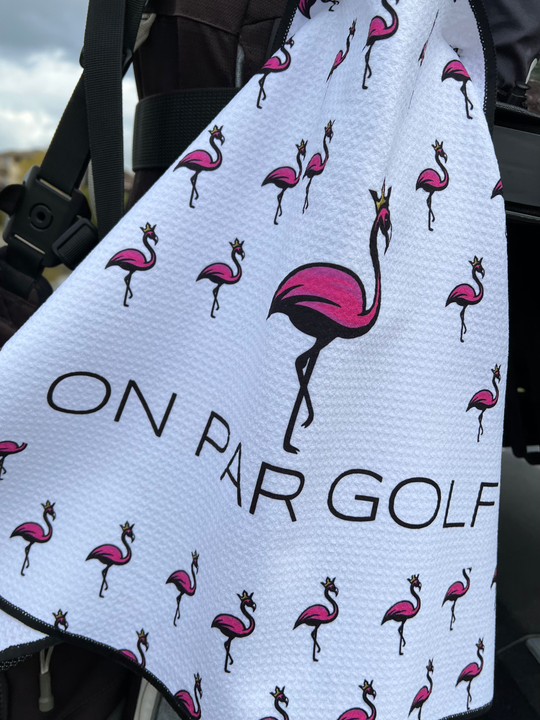 ON PAR GOLF FLAMINGO TOWEL