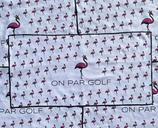 ON PAR GOLF FLAMINGO TOWEL